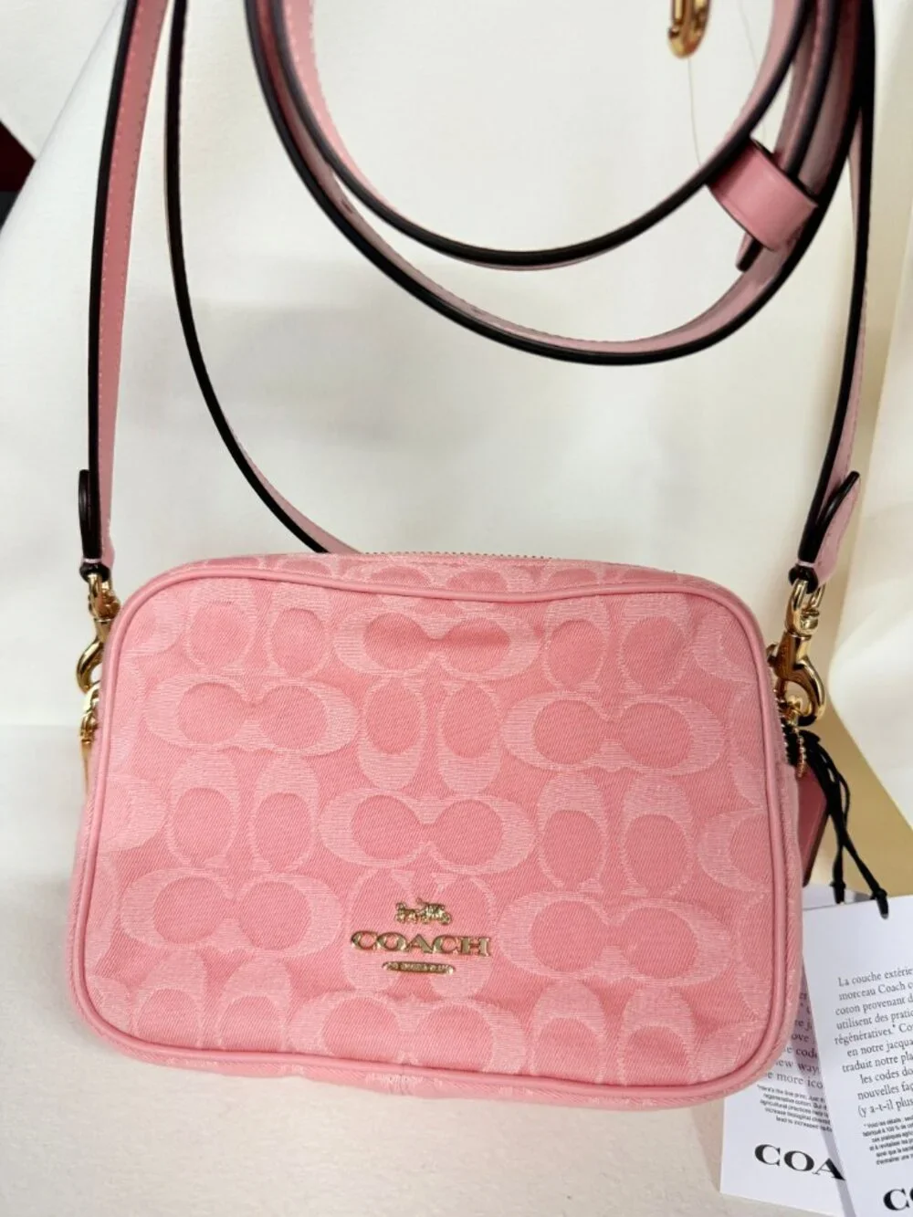 coach Mini Carey Crossbody Bag In Signature Denim cen19